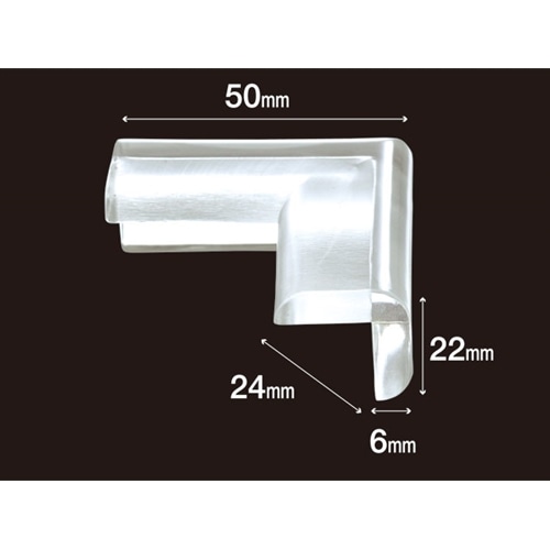 安心クッションコーナー　細　クリア クリア