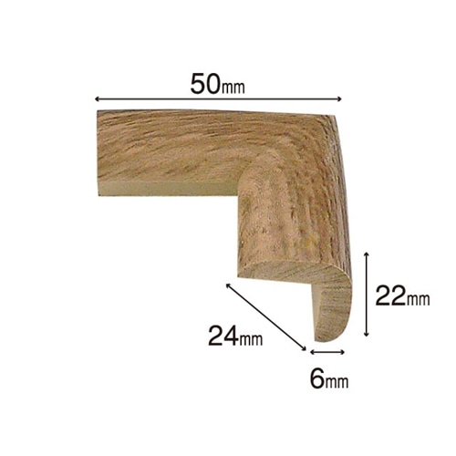 安心クッションコーナー　細　木目ダーク 木目ダーク