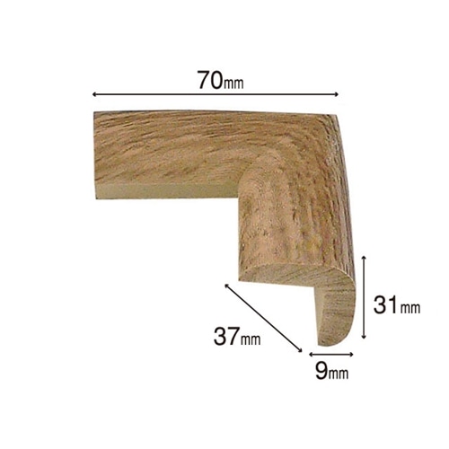 安心クッションコーナー　小　木目ダーク 木目ダーク