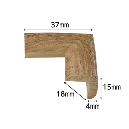 安心クッションコーナー　極細　木目ダーク 木目ダーク