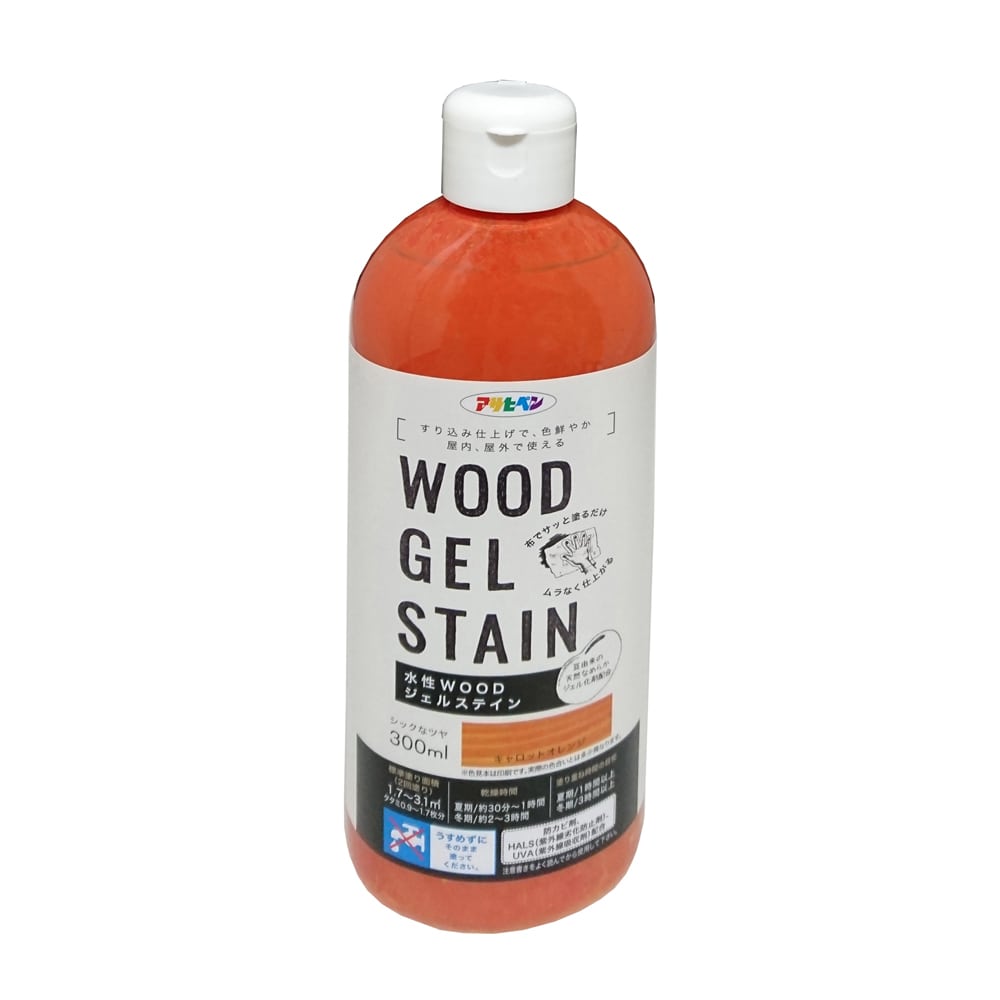 アサヒペン(Asahipen) 水性ＷＯＯＤジェルステイン  ３００ｍｌ　キャロットオレンジ キャロットオレンジ