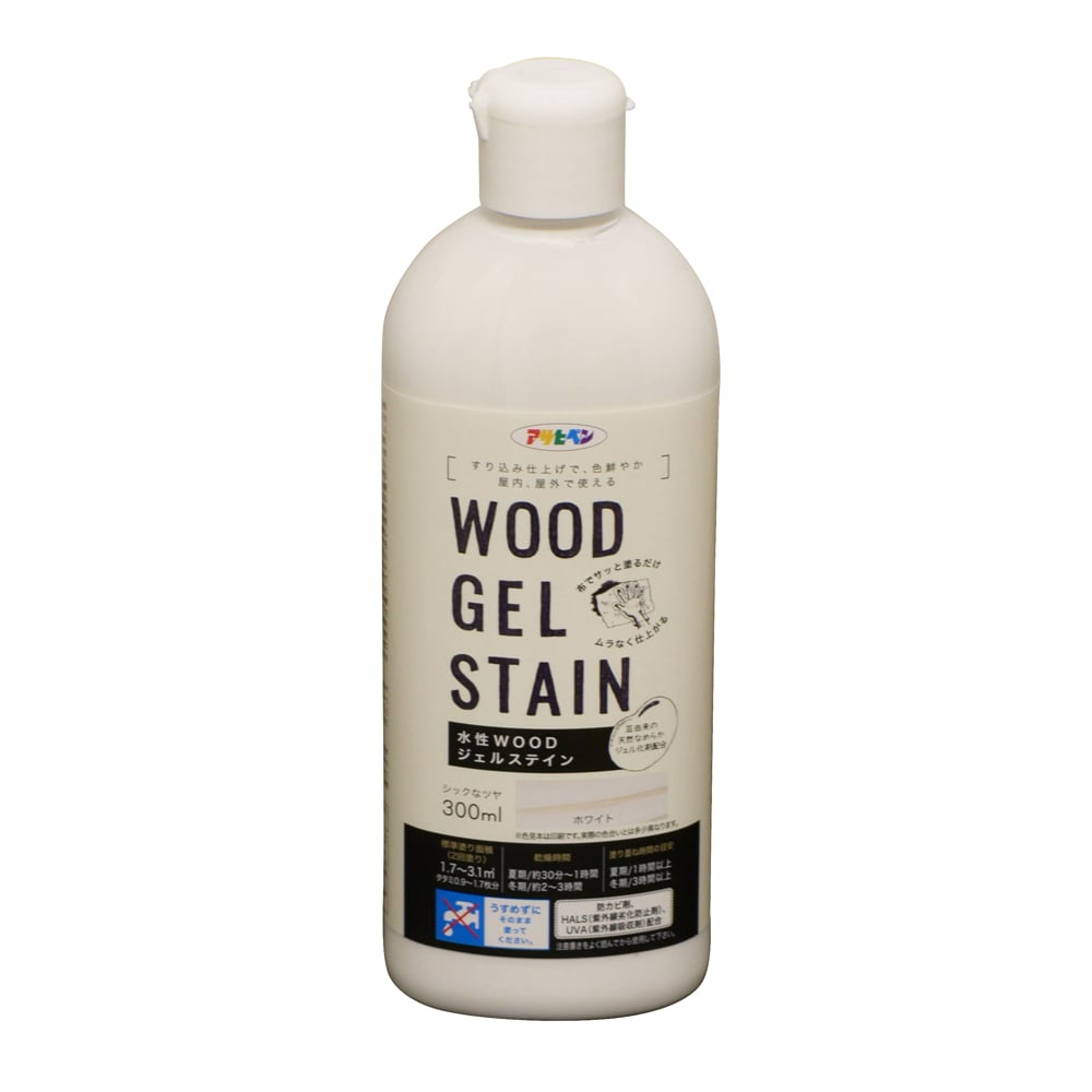 アサヒペン(Asahipen) 水性ＷＯＯＤジェルステイン  ３００ｍｌ　ホワイト ホワイト