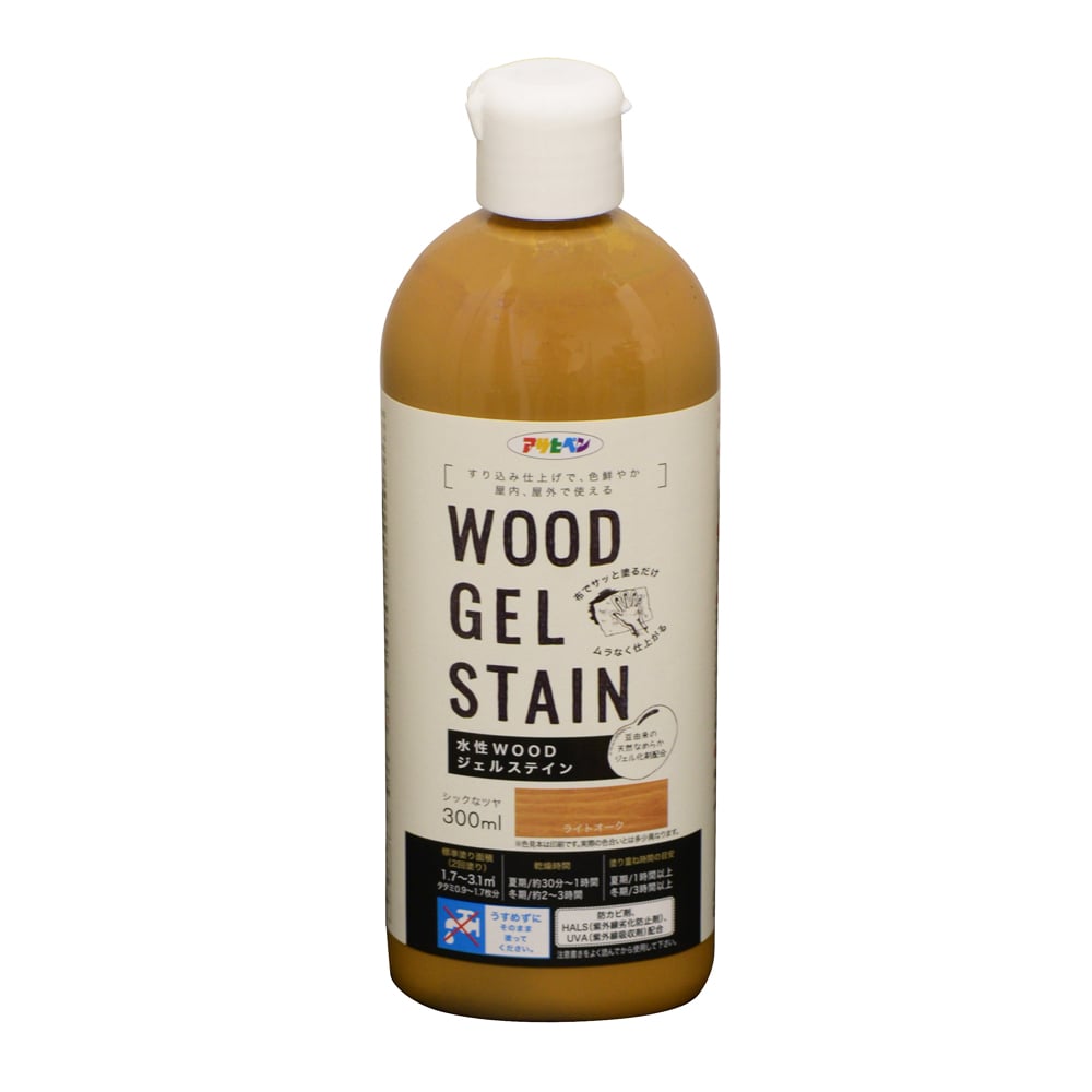 アサヒペン(Asahipen) 水性ＷＯＯＤジェルステイン  ３００ｍｌ　ライトオーク ライトオーク