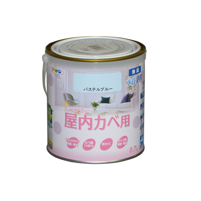 アサヒペン(Asahipen) NEW水性インテリアカラー屋内カベ 0．7L パステルブルー: 塗料・接着剤・補修用品|ホームセンターコーナン