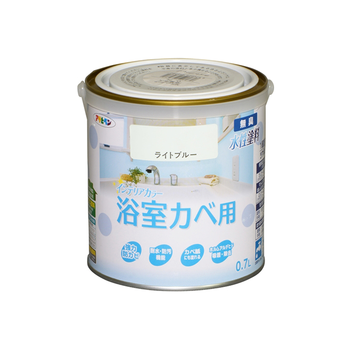 アサヒペン(Asahipen) ＮＥＷ水性インテリアカラー浴室カベ　０．７Ｌ　ライトブルー
