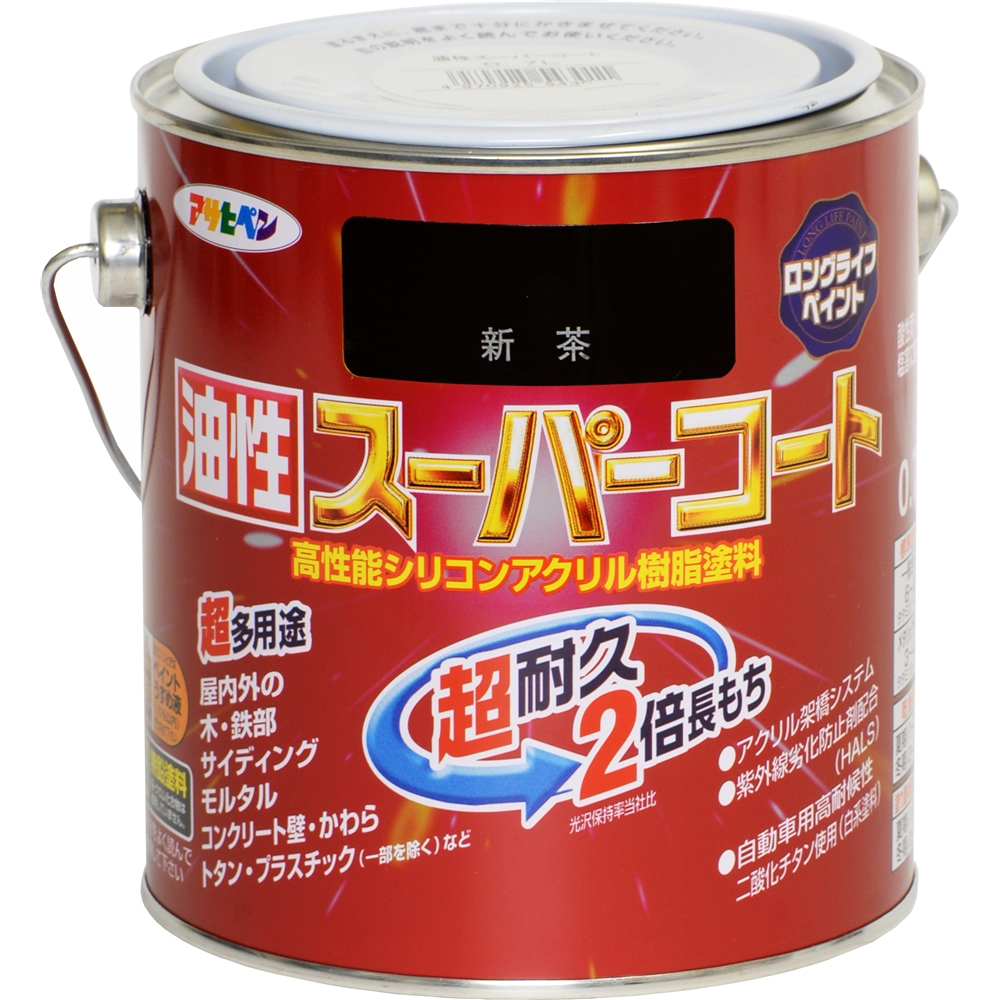 アサヒペン(Asahipen) 油性スーパーコート　０．７Ｌ　新茶 新茶