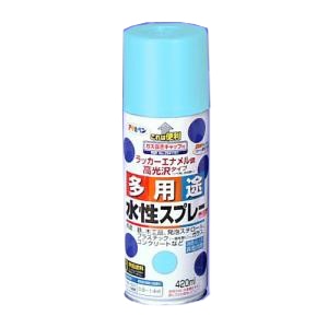 アサヒペン(Asahipen) 水性多用途スプレー　水色　４２０ｍｌ 水色