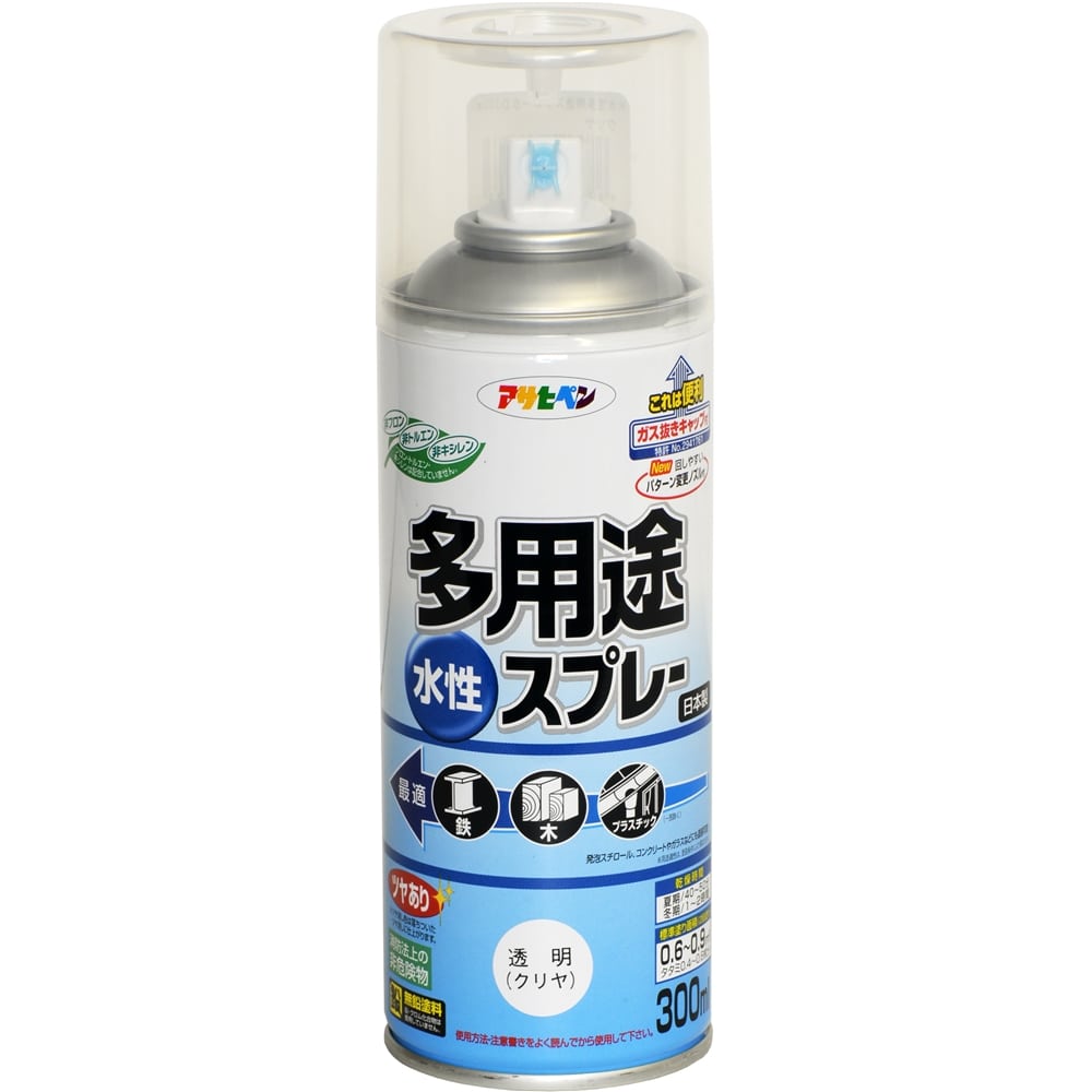 アサヒペン(Asahipen) 水性多用途スプレＳＤ　３００ｍｌ　クリヤ クリヤ