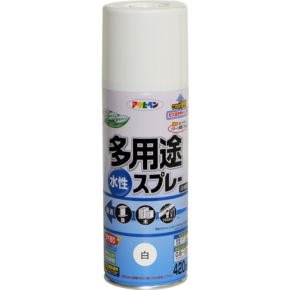 アサヒペン(Asahipen) 水性多用途スプレＳＤ　４２０ｍｌ　白 白