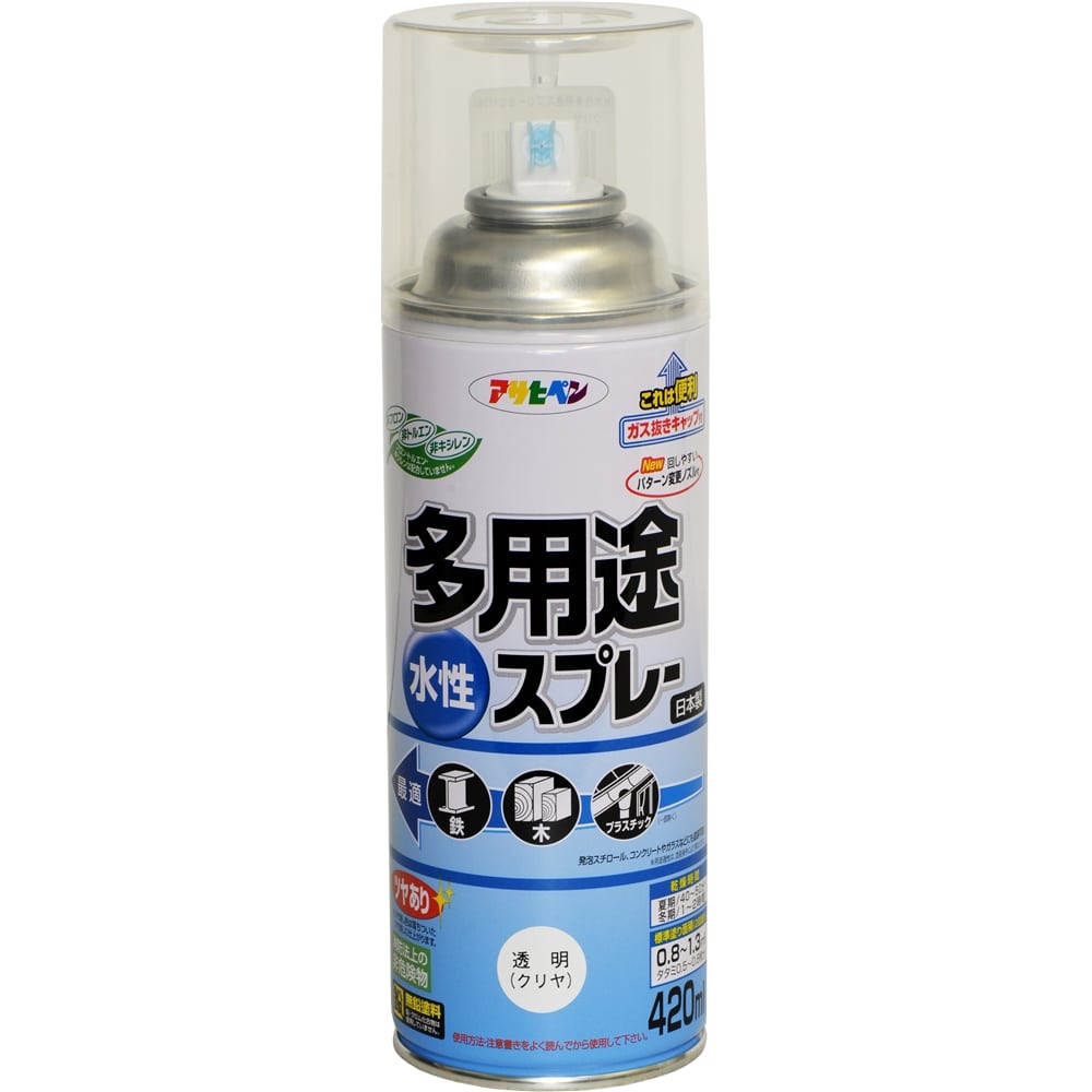アサヒペン(Asahipen) 水性多用途スプレＳＤ　４２０ｍｌ　クリヤ クリヤ
