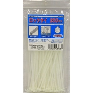 ロックタイ　２００ｍｍ白　１００本入り　ＬＴ‐２００Ｗ１００ＷＨ
