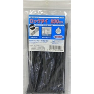 ロックタイ　２００ｍｍ耐候・黒　１００本入り　ＬＴ‐２００Ｗ１００ＢＫ