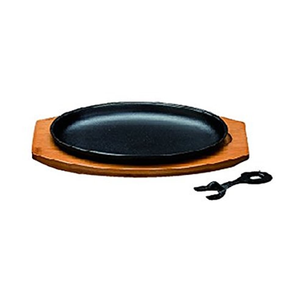鉄鋳物 小判ステーキ皿１枚組 ３９７３: 生活用品・キッチン用品 