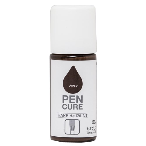 ペンキュア　ニッペ　ＨＡＫＥ　ｄｅ　ＰＡＩＮＴ　セミグロス　ブラウン　５０ｍｌ