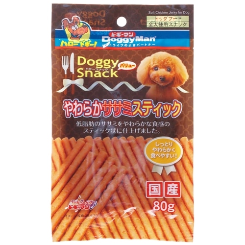 ドギーマン　ドギースナックバリュー　やわらかササミスティック　８０ｇ