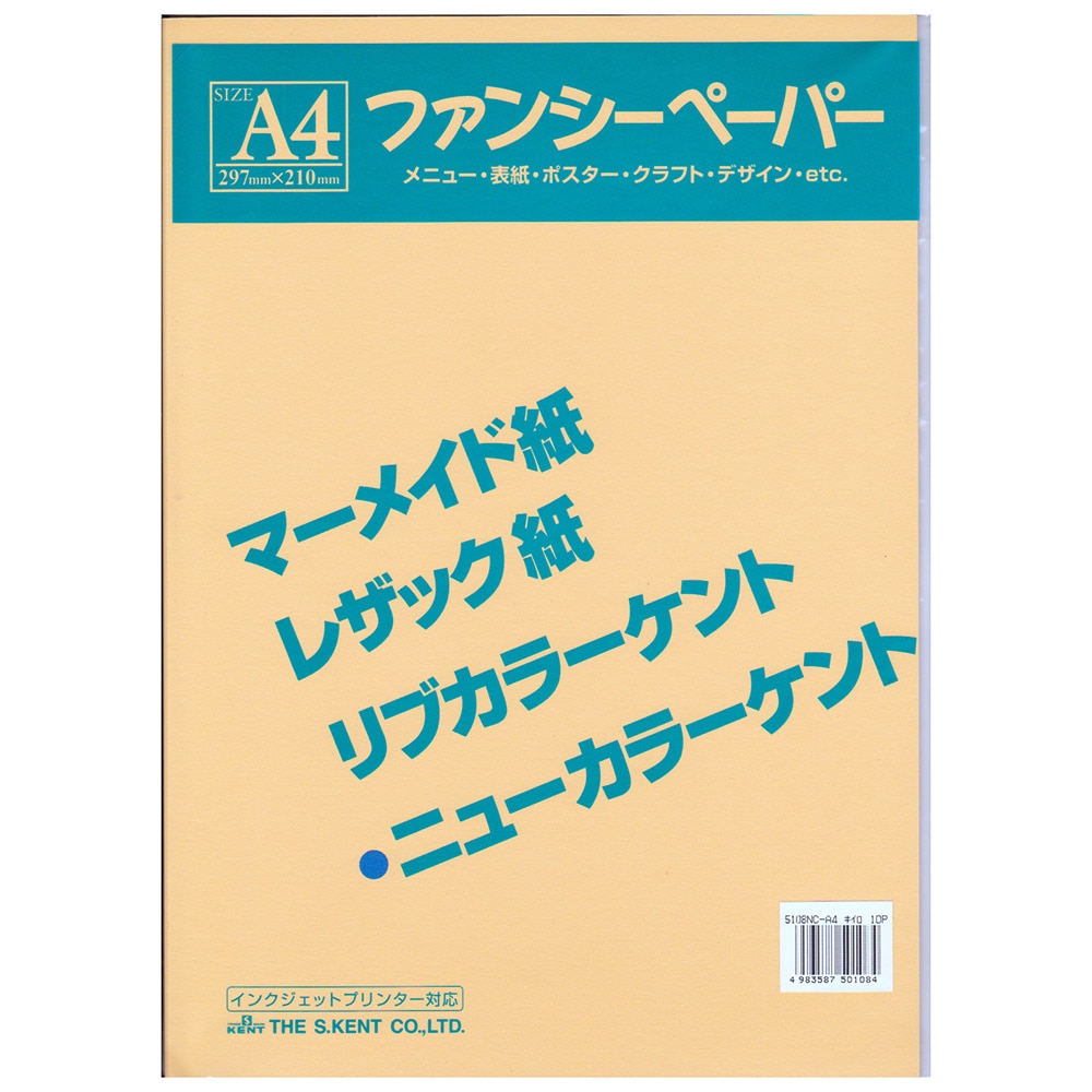 色画用紙　Ａ４　１０枚入り　きいろ Ａ４　１０枚入り　きいろ