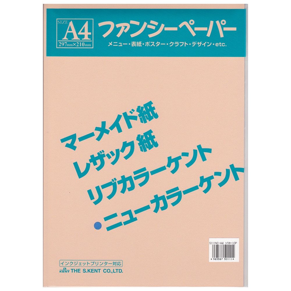 色画用紙　Ａ４　１０枚入り　しらちゃ Ａ４　１０枚入り　しらちゃ