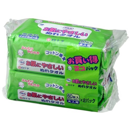 サルバお肌にやさしいぬれタオル　６０枚×２