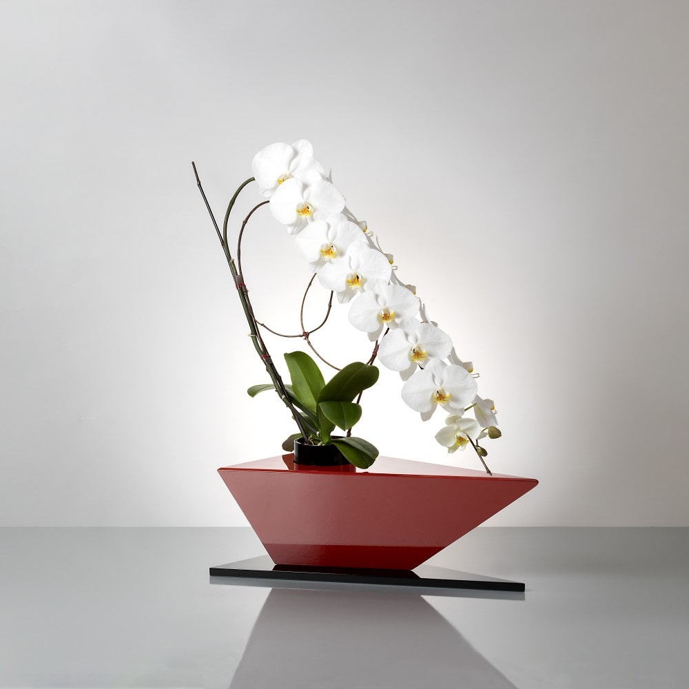 フォアスSOSO 白 紀州漆船形花器 船形花器