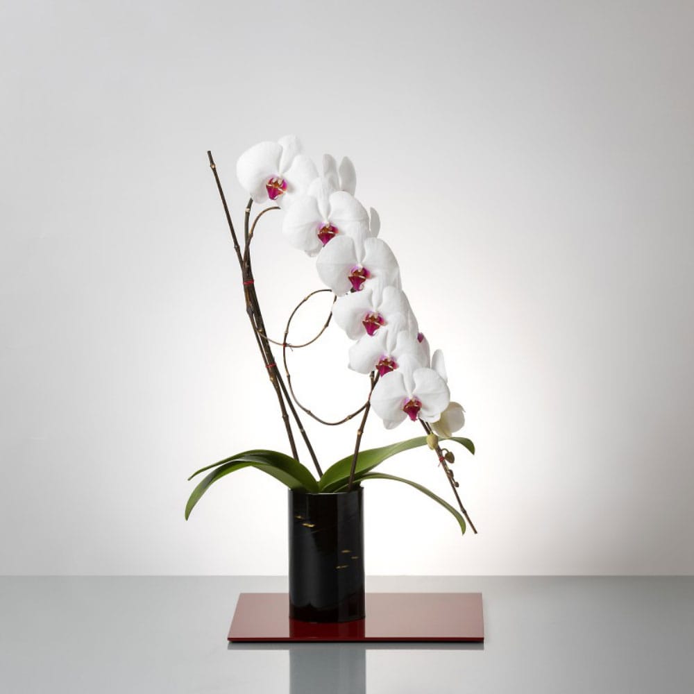 フォアスSOSO 赤リップ 紀州漆丸形花器 丸形花器
