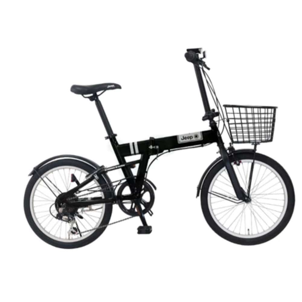 ２０インチ　JE-206GB　折りたたみ車　外装6段　バッテリーライト付　ブラック ブラック