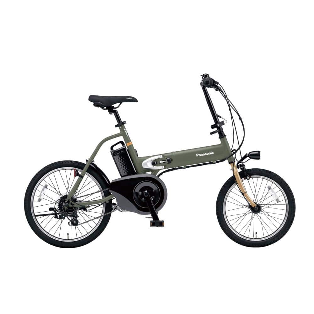 パナソニックサイクルテック　オフタイム　前１８／後２０　ＢＥ－ＦＷ０７１Ｇ マットオリーブ×デザートイエロー