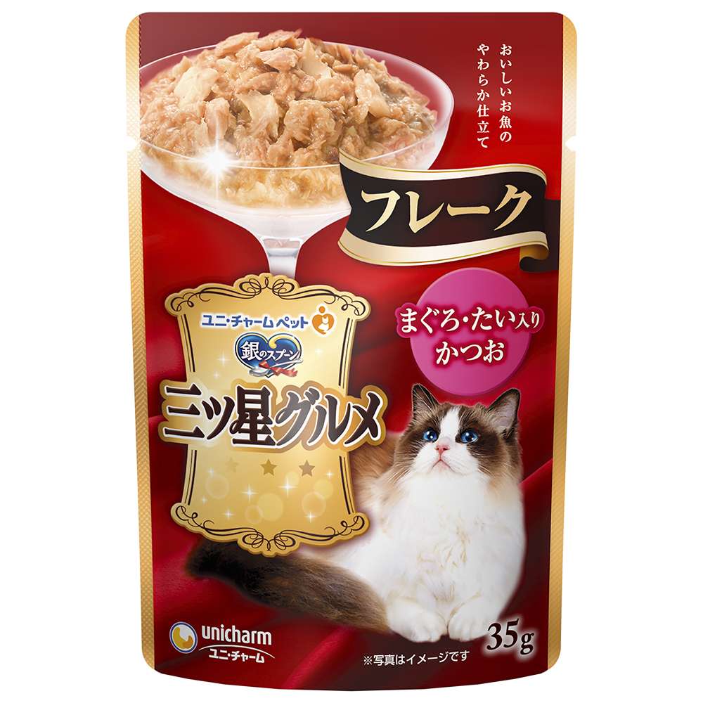 銀のスプーン　三ツ星グルメ　フレーク　まぐろ・たい入りかつお35ｇ まぐろ・たい入りかつお35g