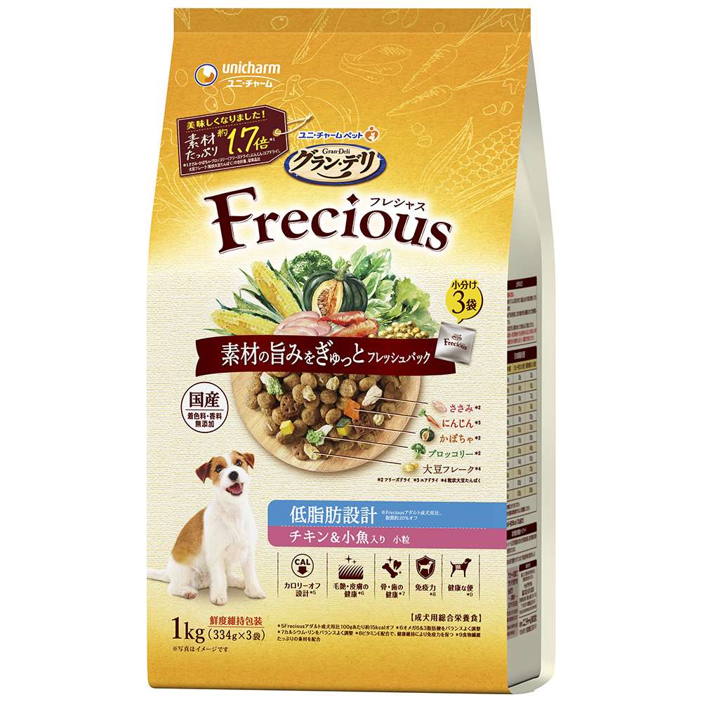 グラン・デリ　フレシャス(Frecious)　低脂肪設計　チキン＆小魚入り1ｋｇ チキン＆小魚入り1kg