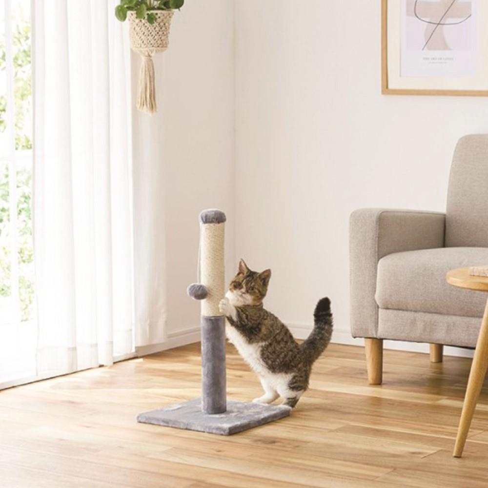 LIFELEX 爪とぎポール 57cm JS12-2104 グレー 57cm