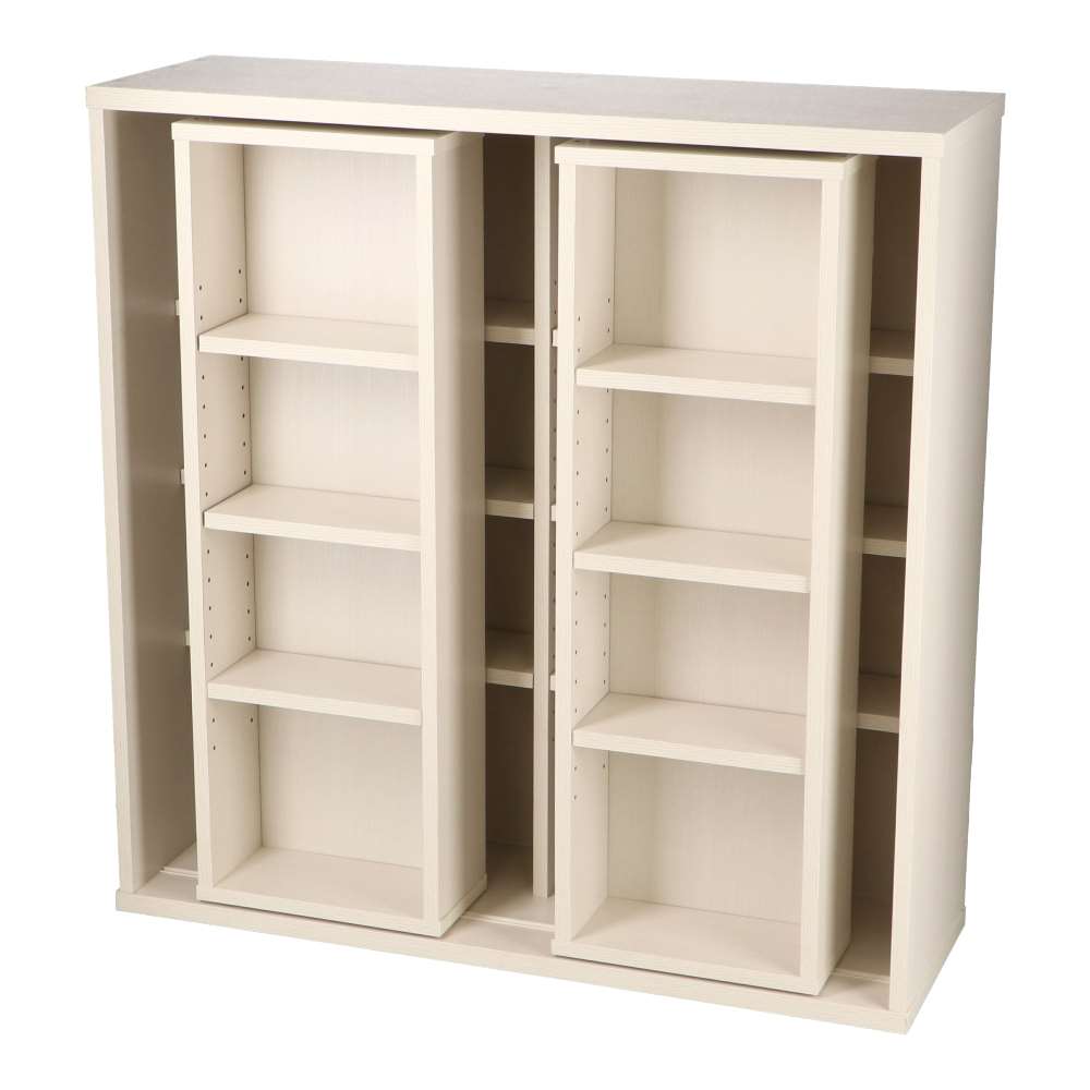 LIFELEX　スライド書棚９０　３０－９０　ホワイト ホワイト 90ｃｍ