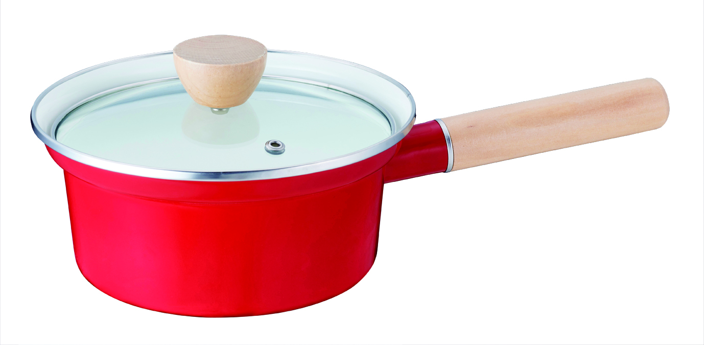 吹きこぼれにくい　ホーロー片手鍋１６ｃｍＩＨ兼用