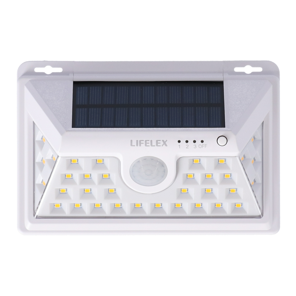 LIFELEX マグネットで取り付けられるソーラーウォールライト　ワイド　ホワイト　ＫＳＷＬ１０－０５０５ ホワイト