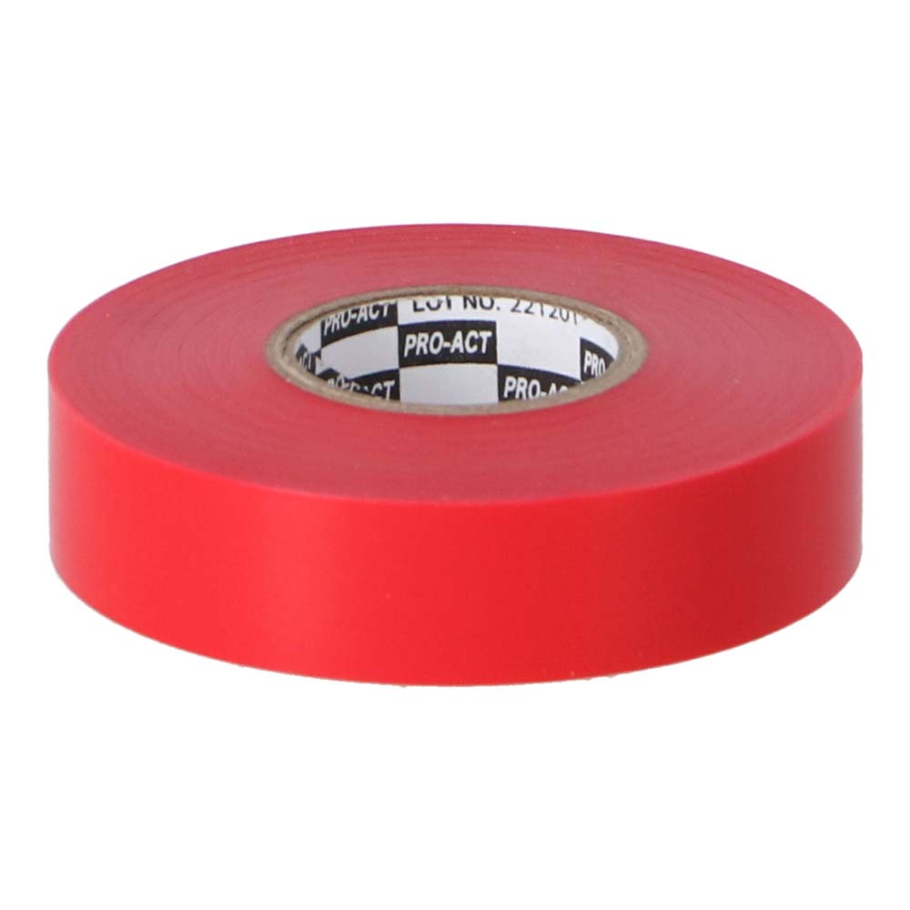 PROACT 絶縁テープ　赤　約幅１９ｍｍ×２０ｍ 赤