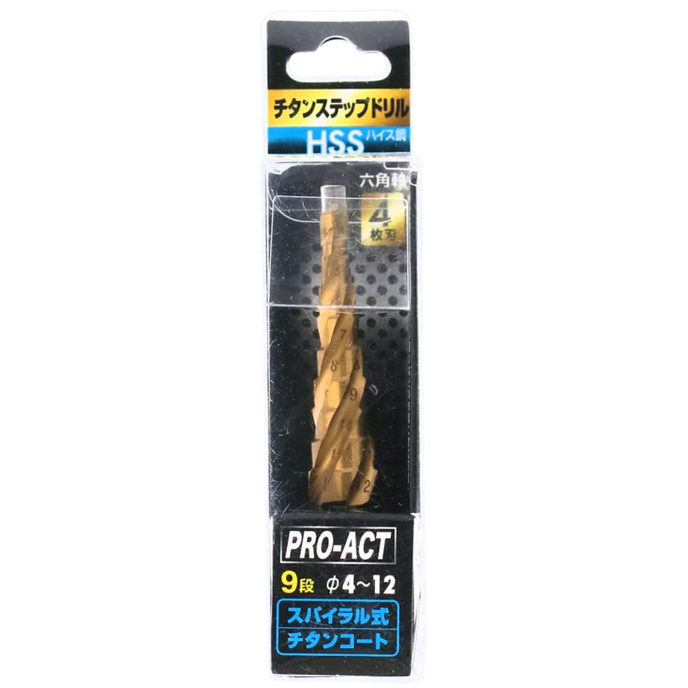 PROACT(プロアクト）　六角軸４枚刃ステップドリル　PASG-722