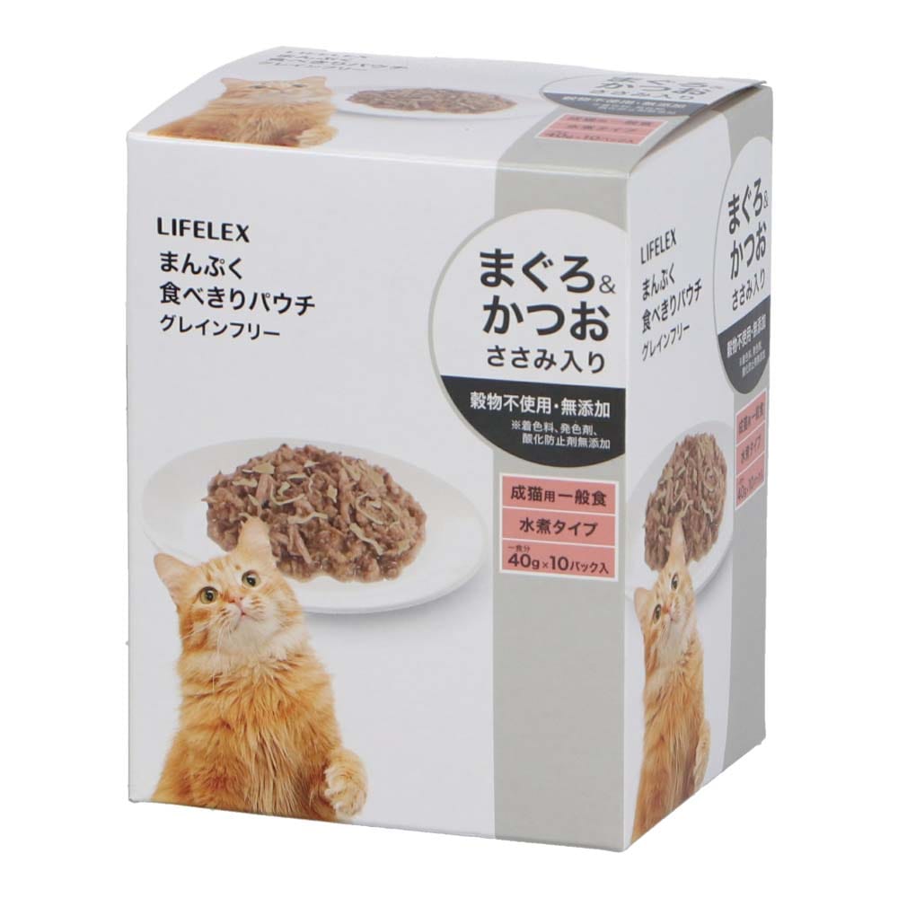 LIFELEX まんぷく食べきりパウチ　４０ｇ×１０Ｐ　グレインフリー　ささみ