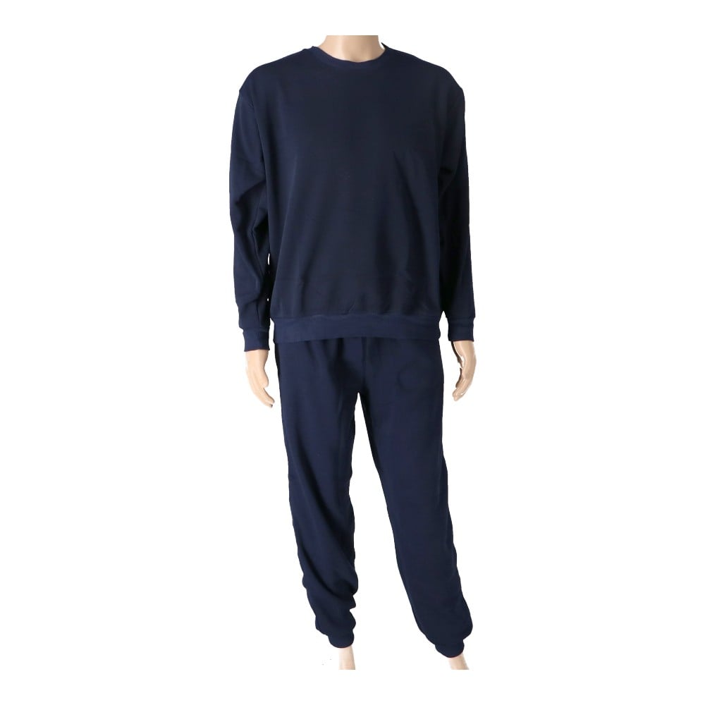 LIFELEX 裏起毛上下セット ネイビー×ネイビー L L