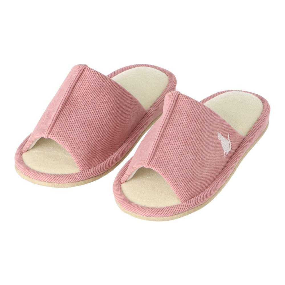 LIFELEX　刺しゅう入りスリッパ　ピンク　Ｍ M