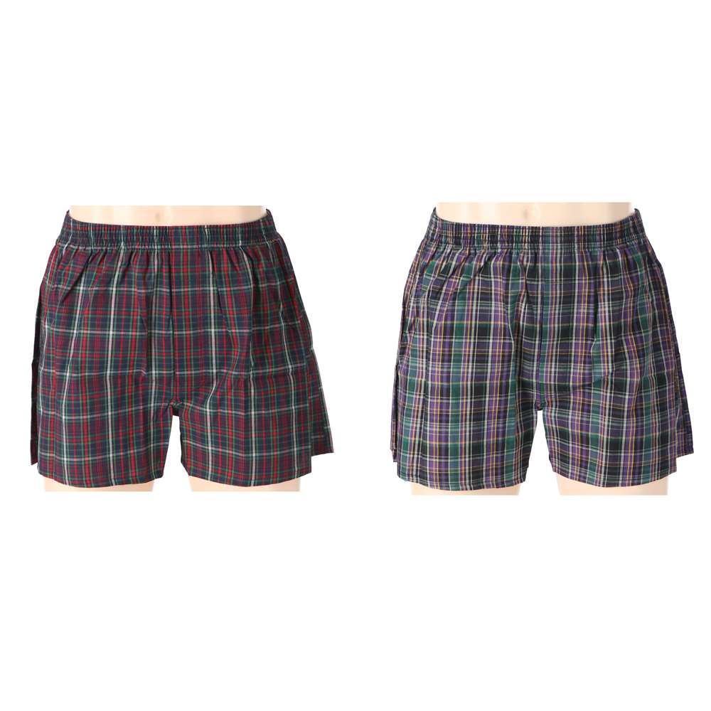 LIFELEX　トランクス　２Ｐ　レッド・パープル系チェック　ＬＬ レッド・パープル系チェックＬＬ