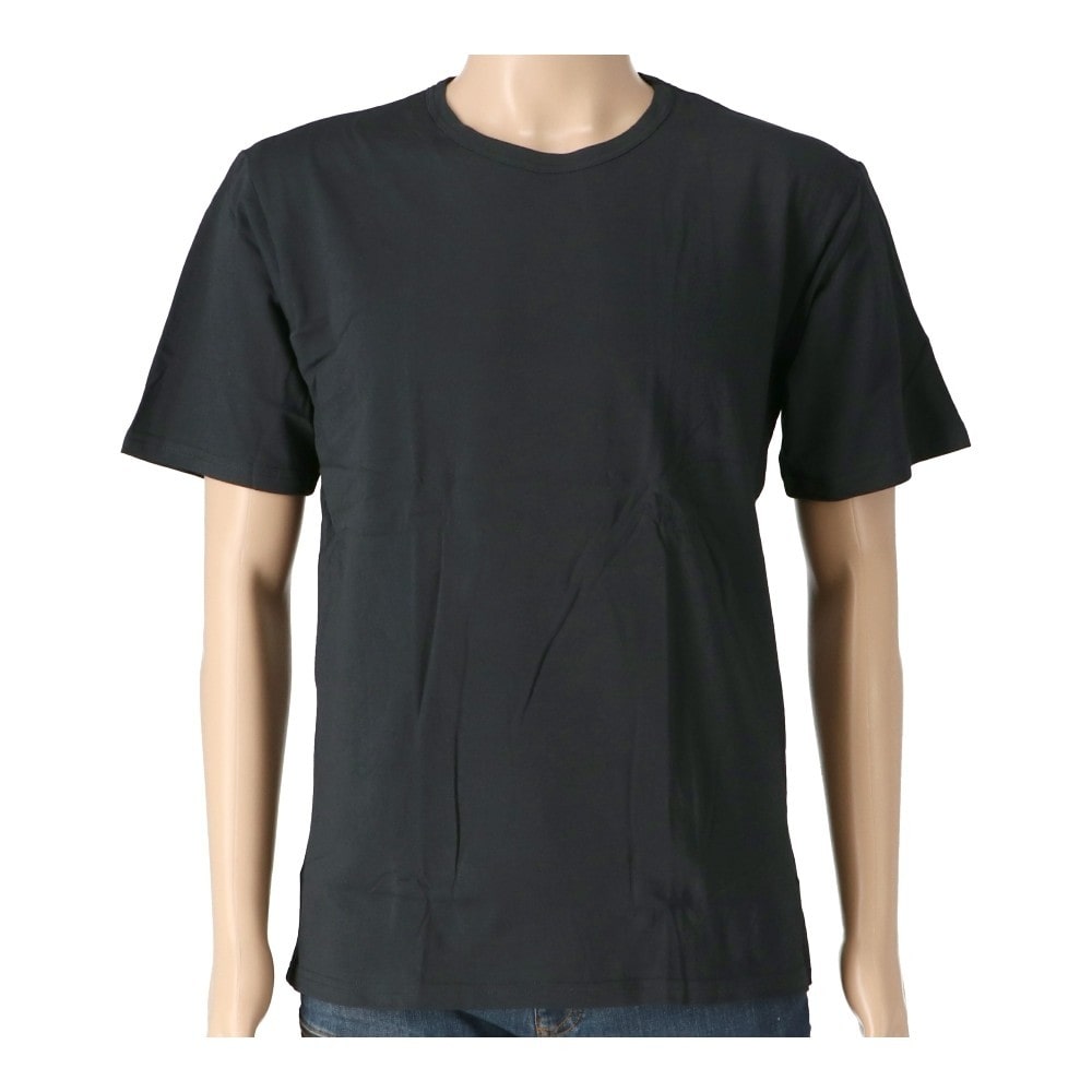 LIFELEX　綿天竺丸首インナー　２Ｐ　ブラックＬ ブラック　Ｌ