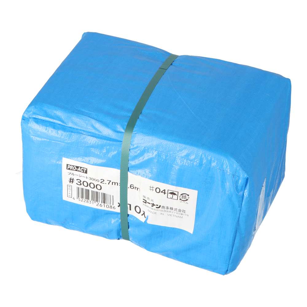 PROACT　ブルーシート３０００　＃３０００　約２．７×３．６ｍ　×１０点セット 2.7×3.6m ×10点ｾｯﾄ