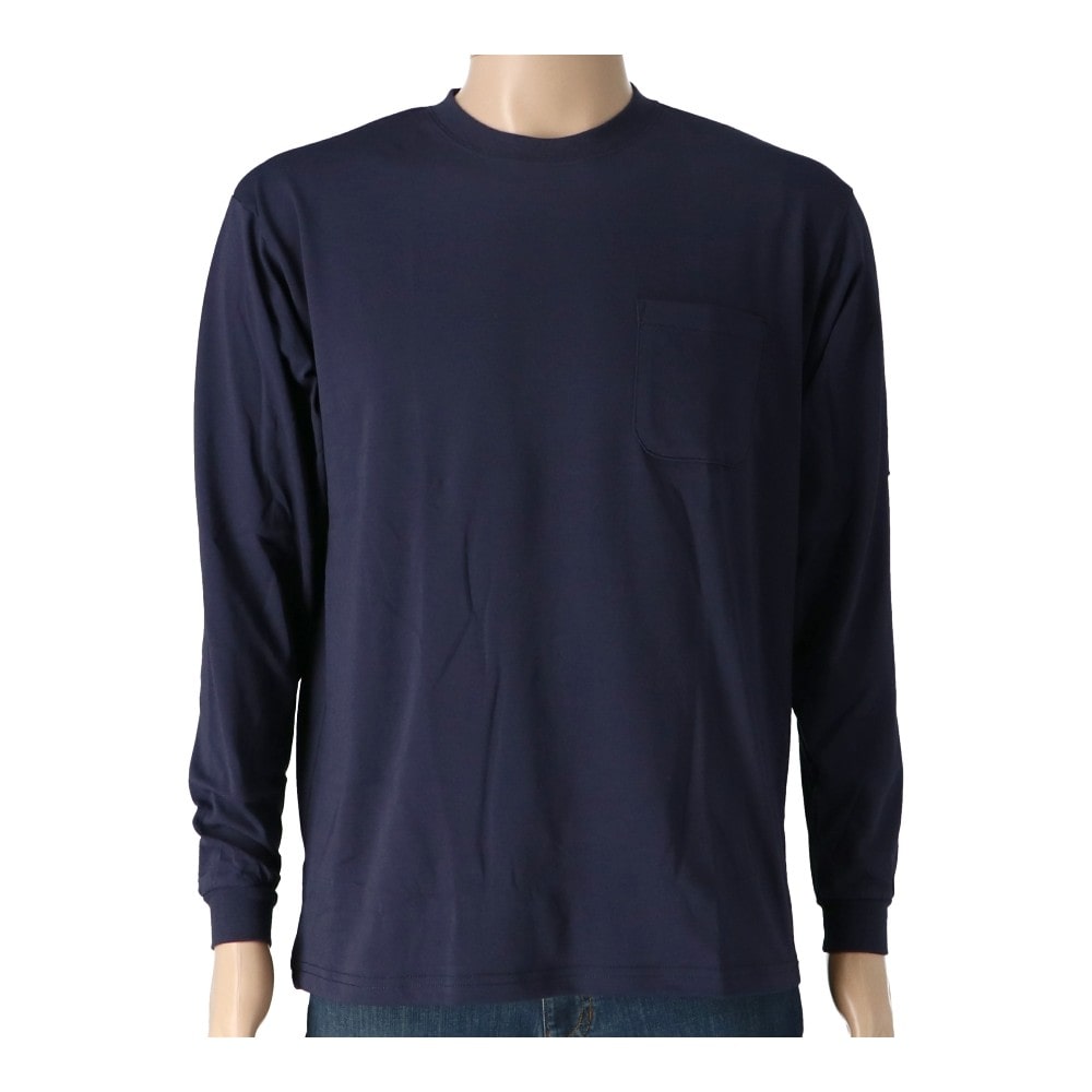 PROACT　綿混ワーク丸首Ｔ　ネイビー　３Ｌ 3L