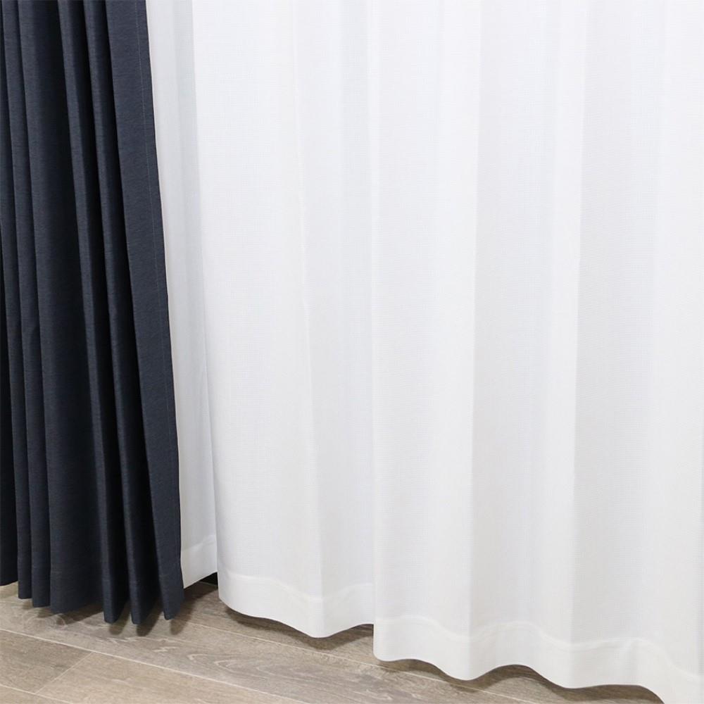 LIFELEX　遮像＋遮熱・保温レースカーテン　ラティス　２枚組　１００×１７６　アイボリー 幅100×丈176ｃｍ