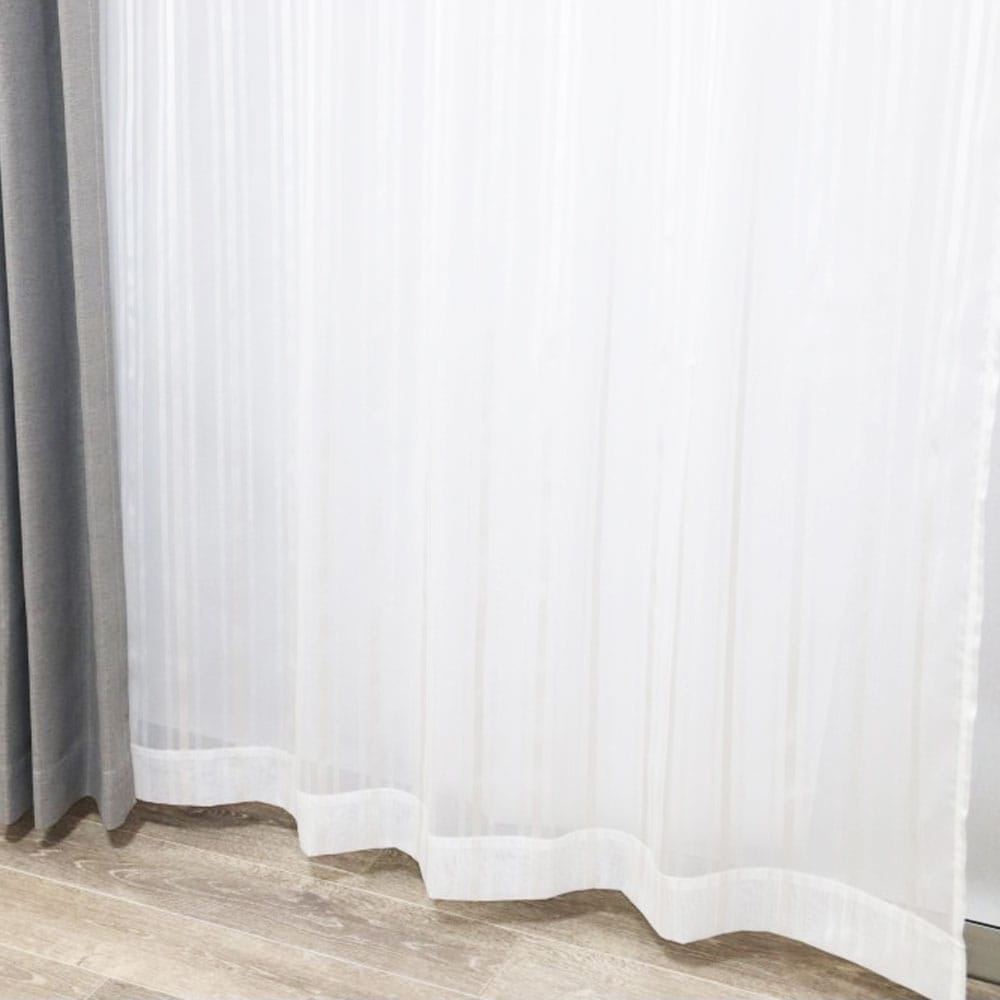 コーナンオリジナル　ラメボイルレースカーテン　シマー　約幅100×丈176cm　アイボリー 幅100×丈176