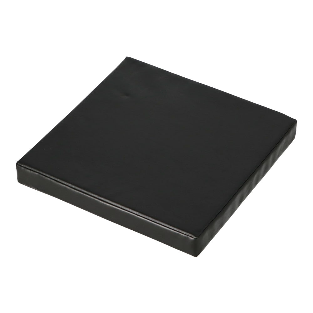 LIFELEX　低反発レザー調スクエアシートクッション　４０×４０×５　ブラック ブラック
