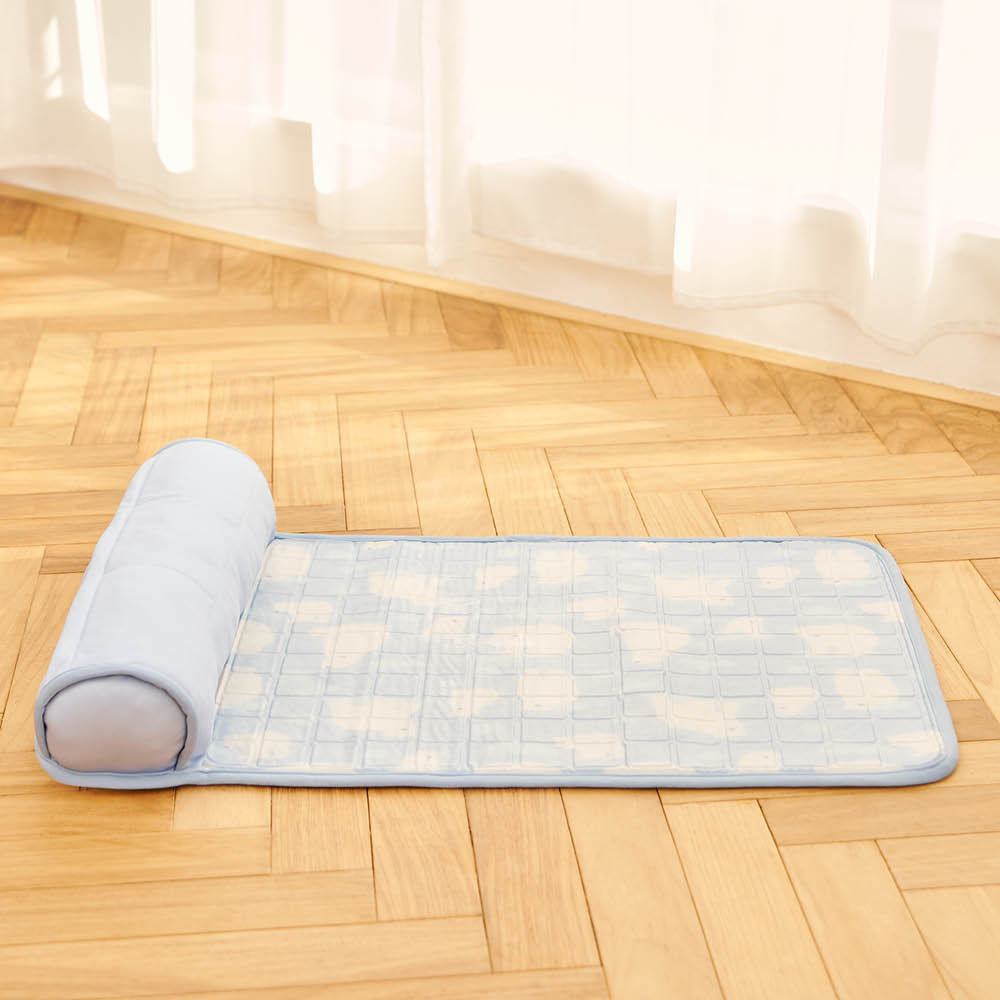 LIFELEX 保冷剤ポケット付 ひんやりあごのせジェルマット M HS12ー5487 ブルー M