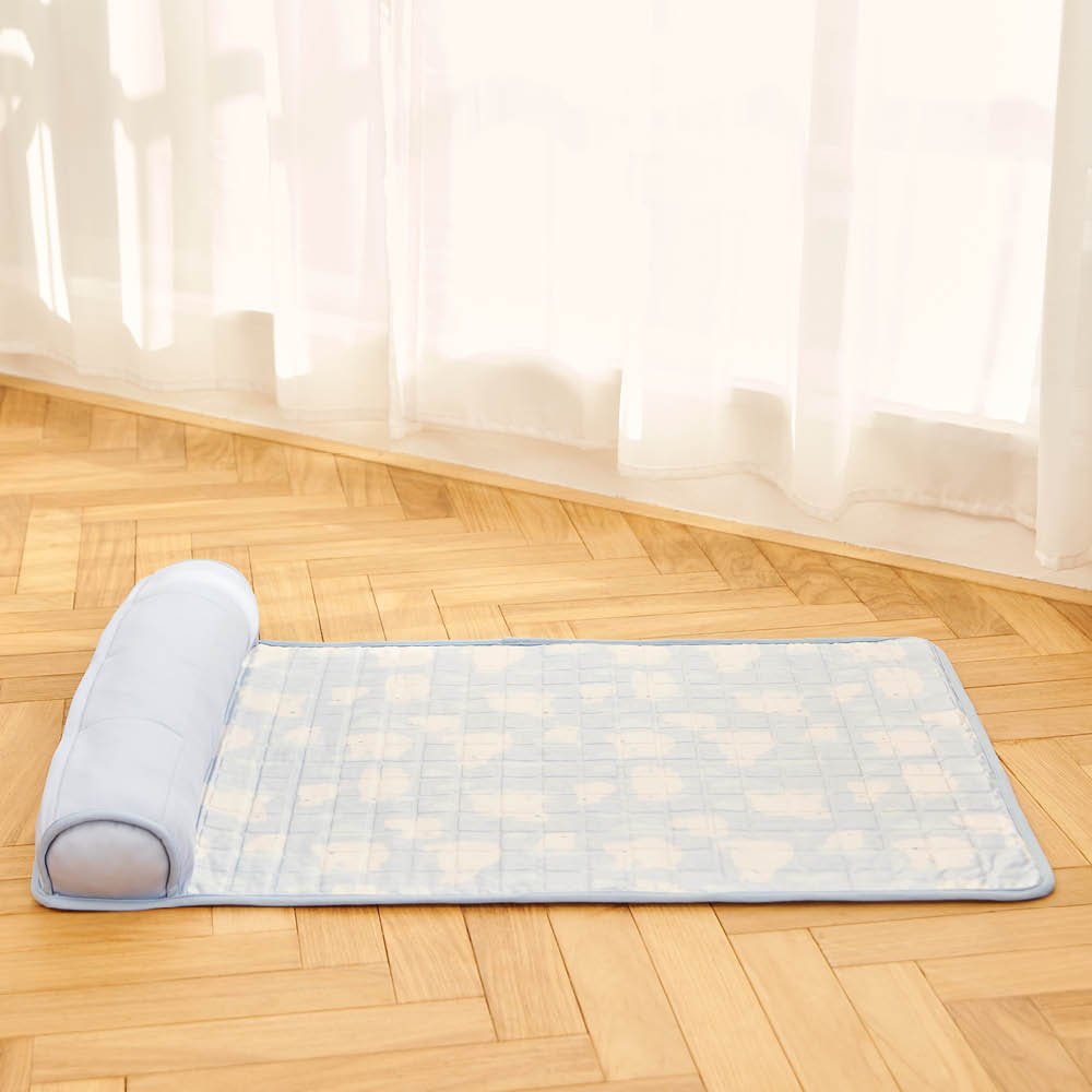 LIFELEX 保冷剤ポケット付 ひんやりあごのせジェルマット L HS12ー5852 ブルー L