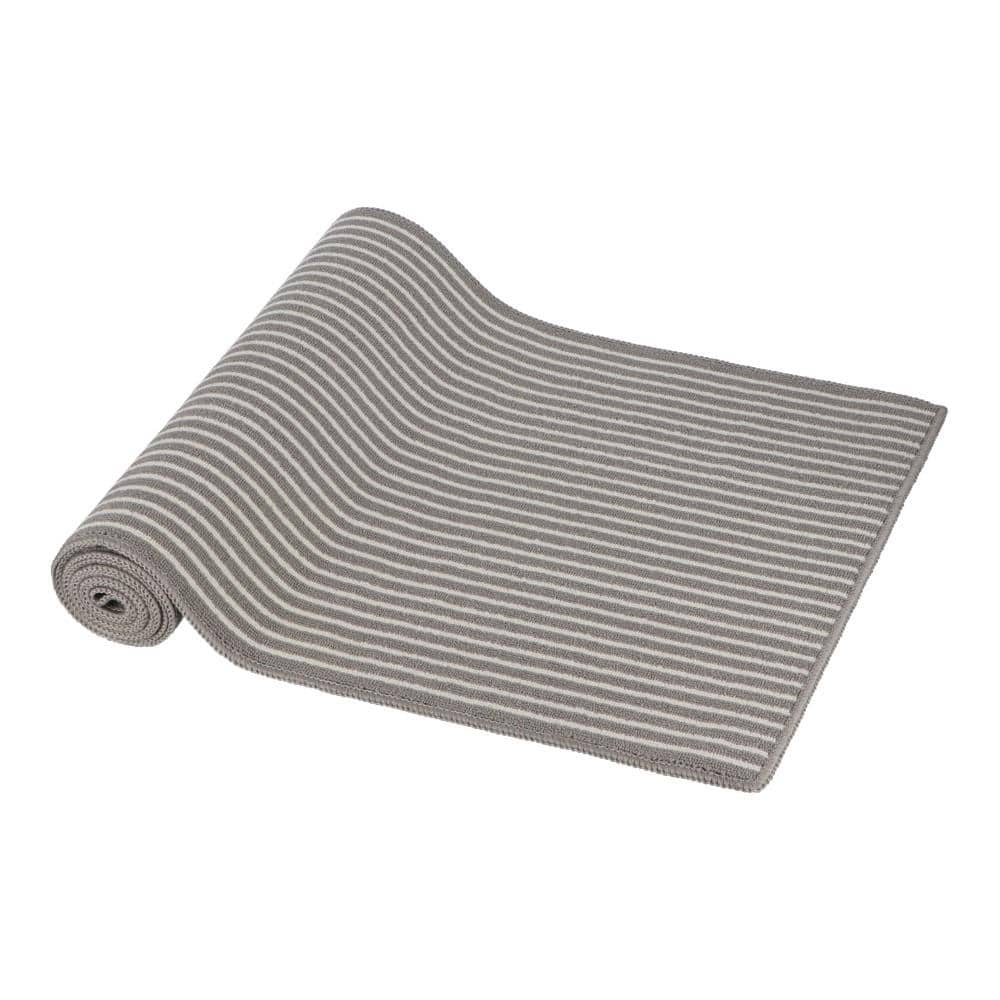 LIFELEX　洗えるキッチンマット　６０×２４０グレーストライプ 60×240