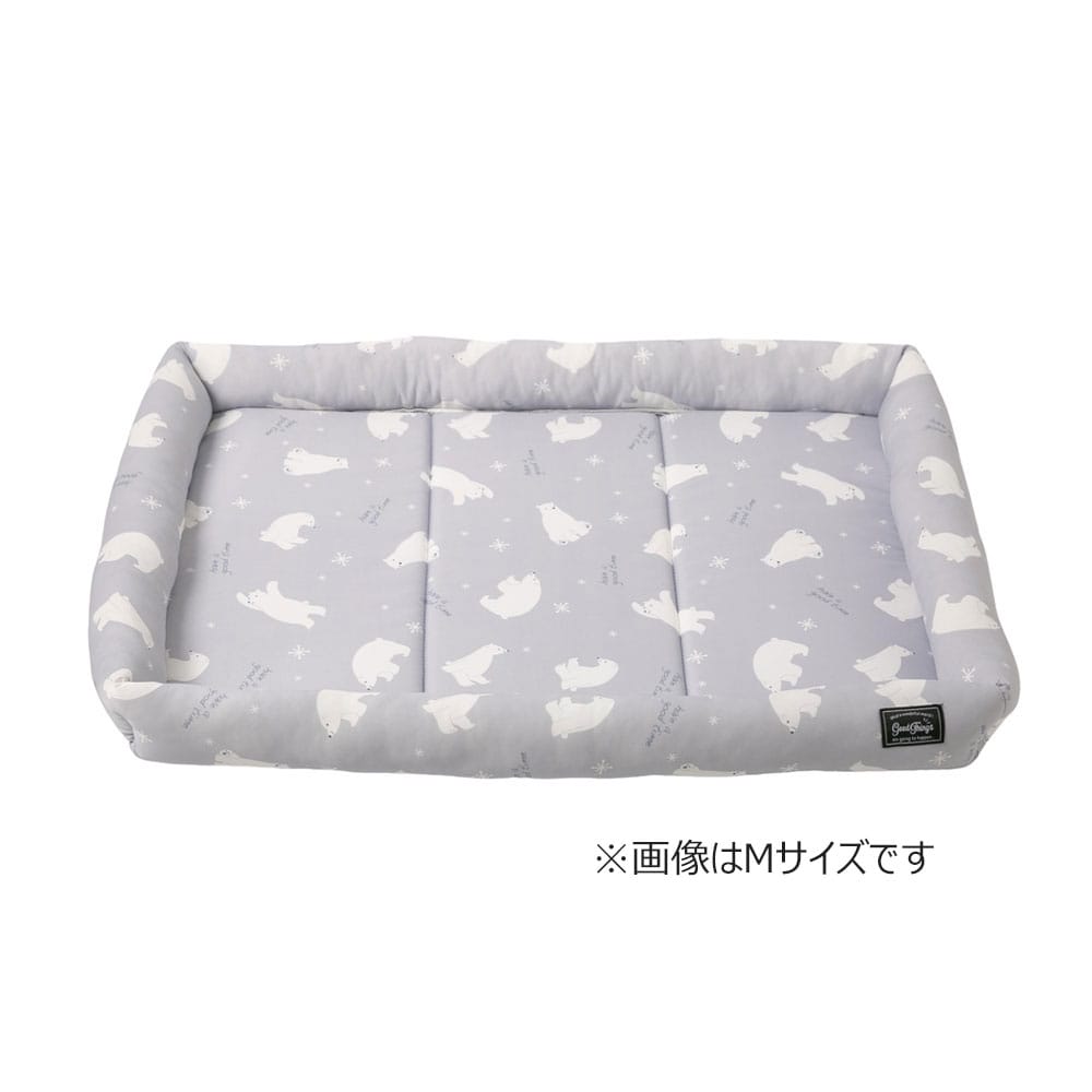 LIFELEX　接触冷感もちもちスクエアベッド　Ｓ　白くま　グレー　２５ＳＳ Ｓ　グレー