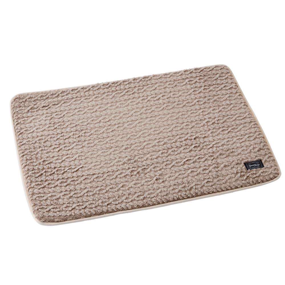 LIFELEX　ウレタンペットマット　Ｌ　ケーブルニット　グレージュ　ＱＲ１２－９８２５　２５ＡＷ Ｌ　ケーブルニット　グレージュ
