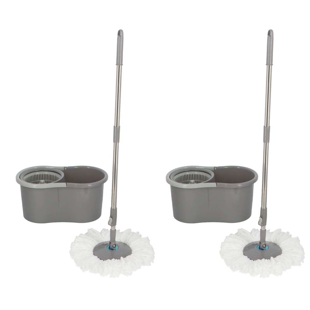 LIFELEX 回転モップセット グレー SM21-6731 ×2個セット 【本体】2セット